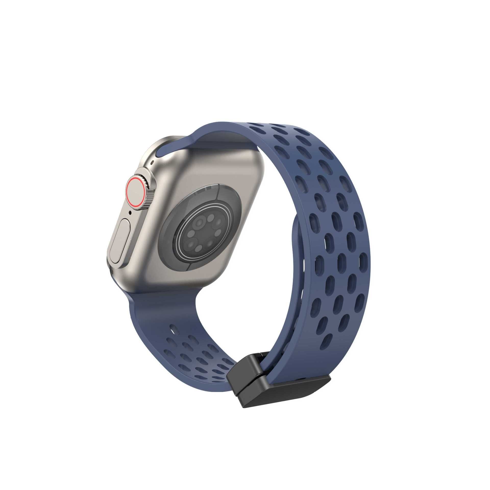 Suitable for Apple Watch Apple Watch S8 Universal Strap Hole Magnetic Silicone Apple Strap – SW-05 party X party