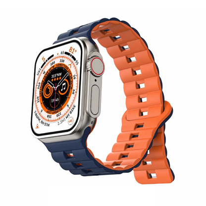 Applicable Apple watch strap Apple watch magnetic double color loop silicone iwatch 1-9 generationSE watch strap – SW-02 party X party