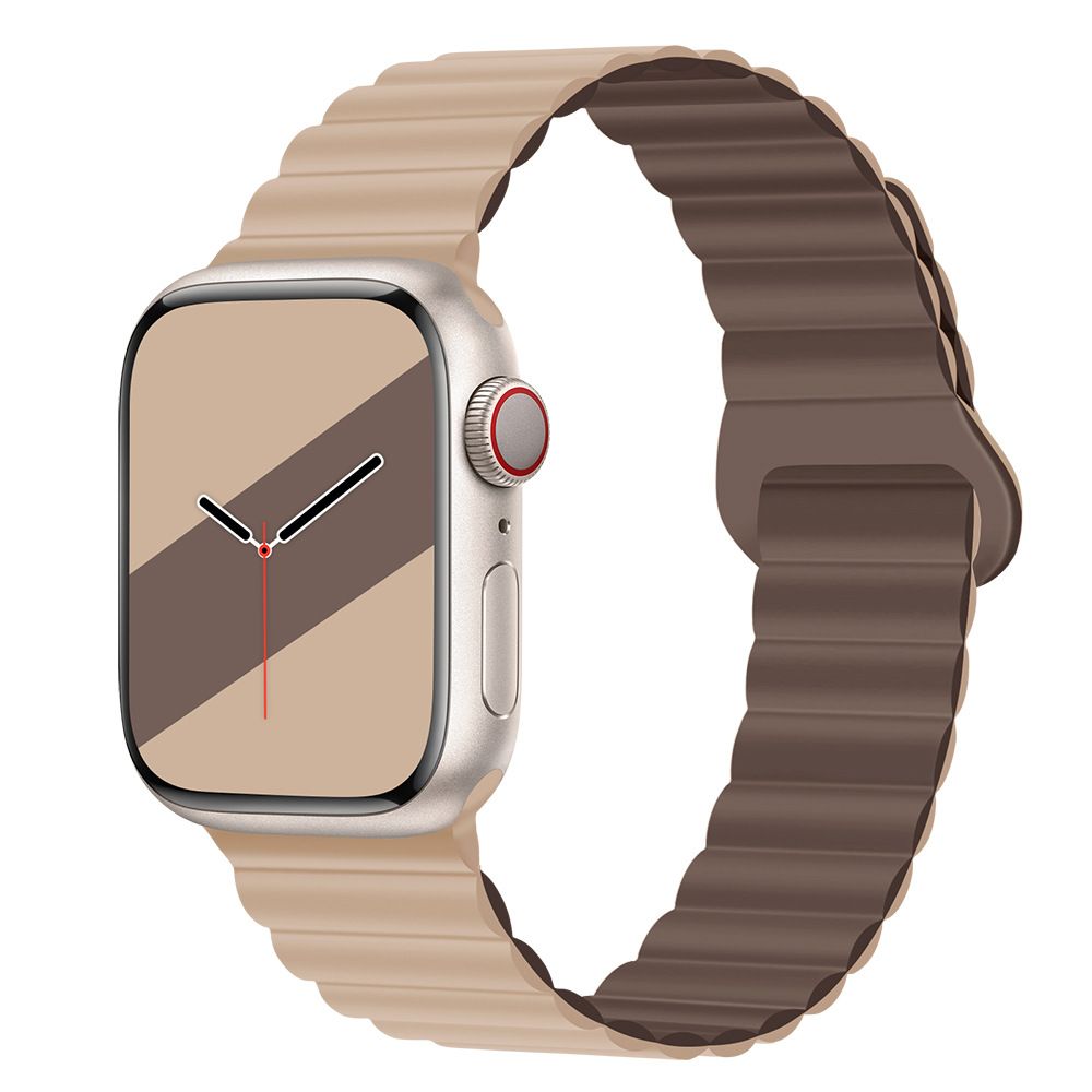 Applicable to Apple watch straps 1-10 generations Apple iwatch9S10 second generation two-color buckle silicone magnetic watch strap – SW-03 party X party