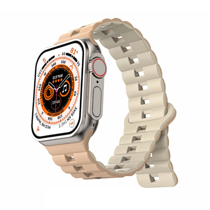 Applicable Apple watch strap Apple watch magnetic double color loop silicone iwatch 1-9 generationSE watch strap – SW-02 party X party