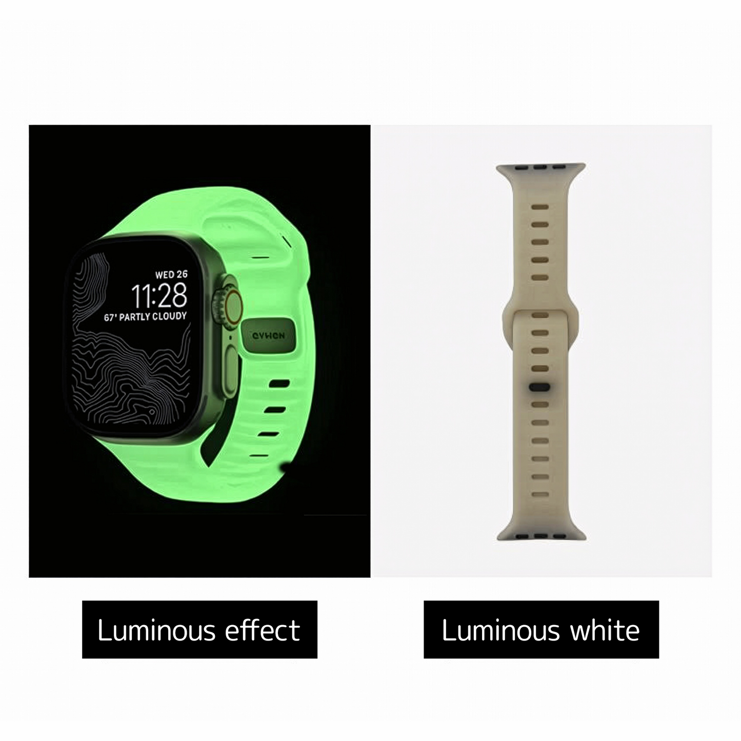 Suitable for Apple watch strap iwatch9 square buckle solid color silicone strap Apple watch strap ultra2 – SW-04 party X party