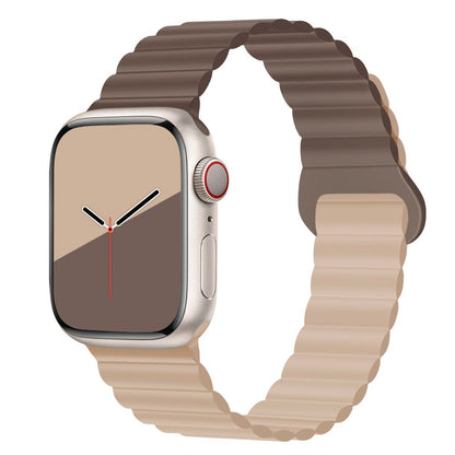 Applicable to Apple watch straps 1-10 generations Apple iwatch9S10 second generation two-color buckle silicone magnetic watch strap – SW-03 party X party