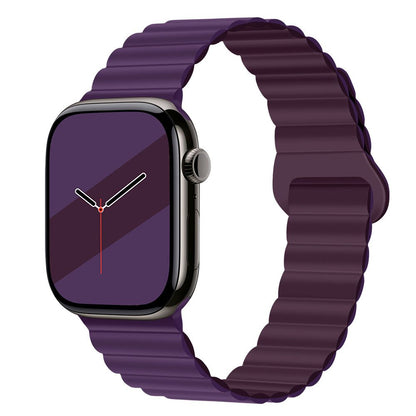 Applicable to Apple watch straps 1-10 generations Apple iwatch9S10 second generation two-color buckle silicone magnetic watch strap – SW-03 party X party