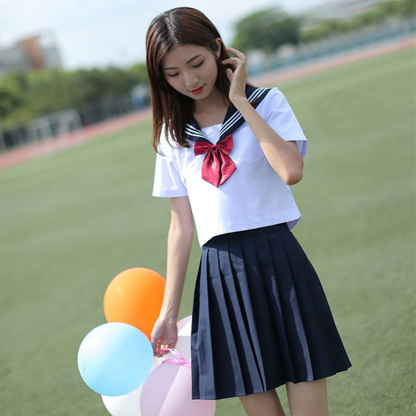 Authentic Japanese Sailor Suit Set | Three-Line Academy Style JK Uniform | Women’s Summer Class & Graduation Group Uniform C033 party X party