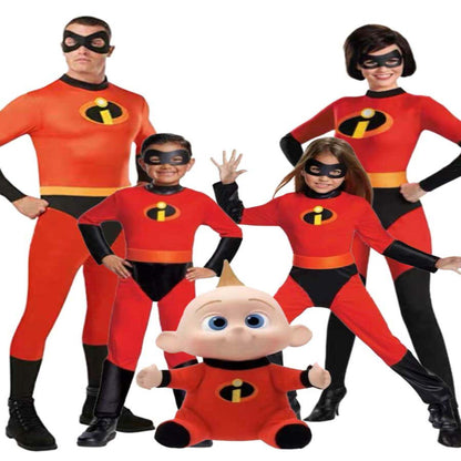 The Incredibles Superman Agent Squad Bodysuit Set – Parent-Child Halloween Cosplay, 3-Piece | DC014 party X party