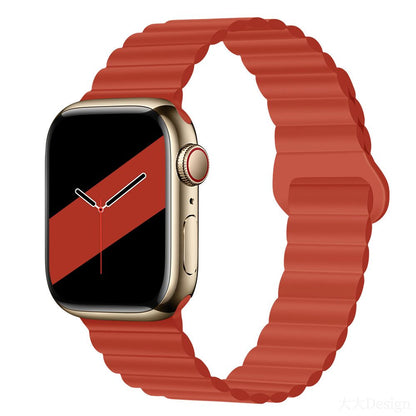 Applicable to Apple watch straps 1-10 generations Apple iwatch9S10 second generation two-color buckle silicone magnetic watch strap – SW-03 party X party