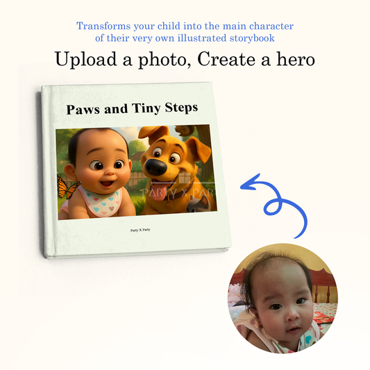 Paw's and Tiny Steps Customized Book party X party
