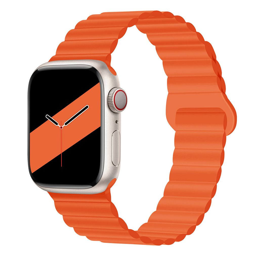 Applicable to Apple watch straps 1-10 generations Apple iwatch9S10 second generation two-color buckle silicone magnetic watch strap – SW-03 party X party