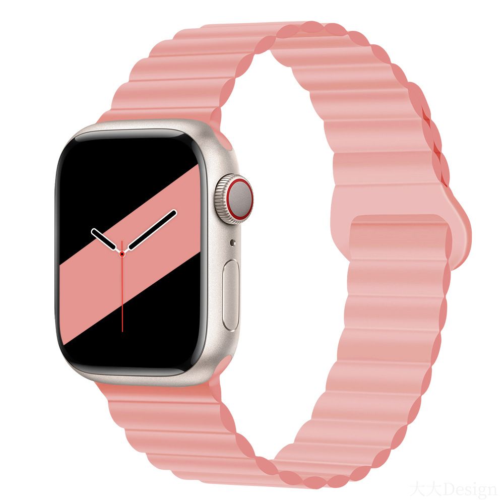 Applicable to Apple watch straps 1-10 generations Apple iwatch9S10 second generation two-color buckle silicone magnetic watch strap – SW-03 party X party