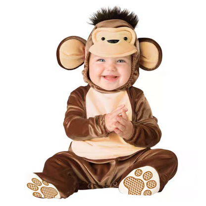 Adorable Cosplay Baby Dinosaur-Shaped/Themed Infant Animal Jumpsuit/Onesie Costume. party X party