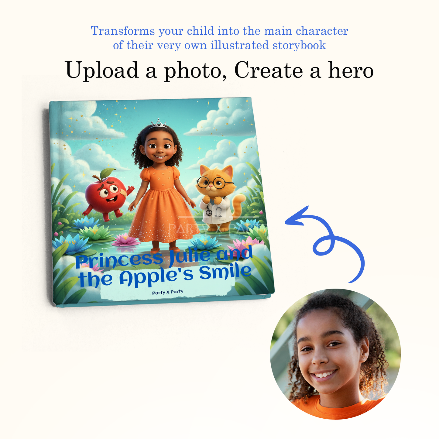 Princess (Your Child's Name) and the Apple's Smile - A Personalized Storybook party X party