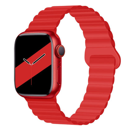 Applicable to Apple watch straps 1-10 generations Apple iwatch9S10 second generation two-color buckle silicone magnetic watch strap – SW-03 party X party