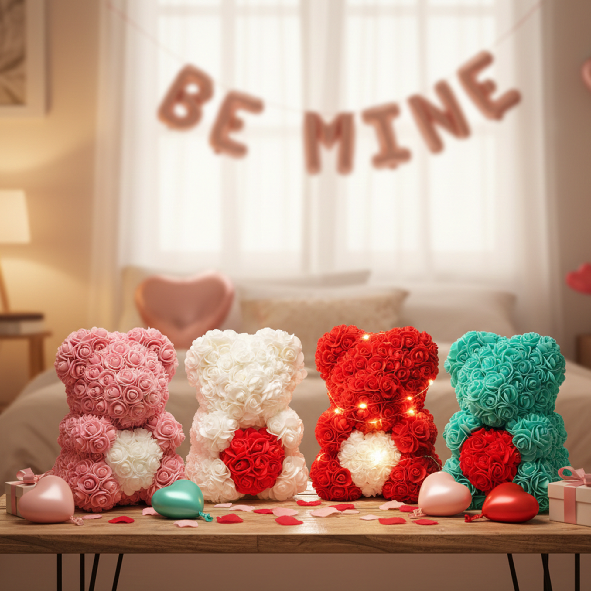 40CM Rose Bear Gift– Anniversary, Birthday, Proposal Decoration & Gift Display party X party