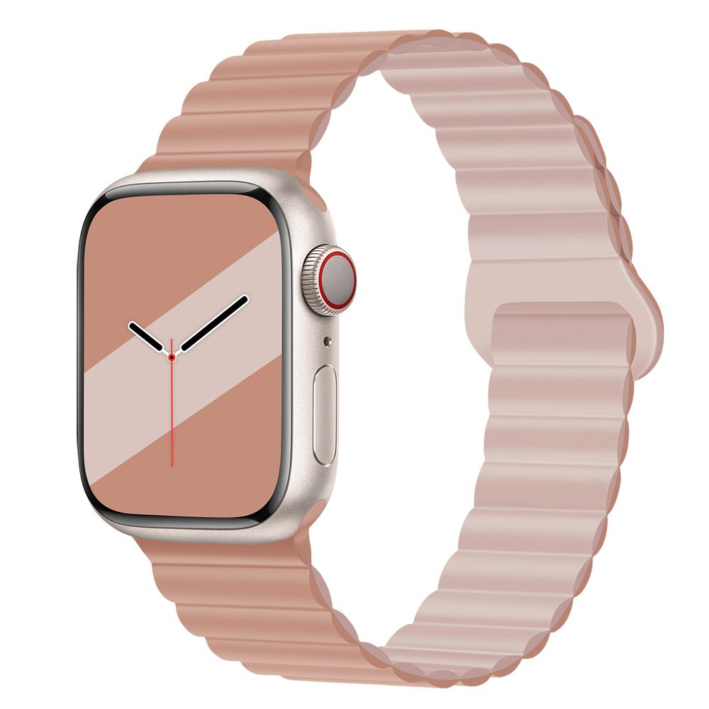 Applicable to Apple watch straps 1-10 generations Apple iwatch9S10 second generation two-color buckle silicone magnetic watch strap – SW-03 party X party