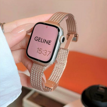 Apple Watch Stainless Steel Wheat Chain Magnetic Band – Women’s Strap SW-13 party X party