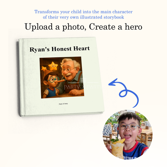 Ryan's honest heart Customized Book party X party