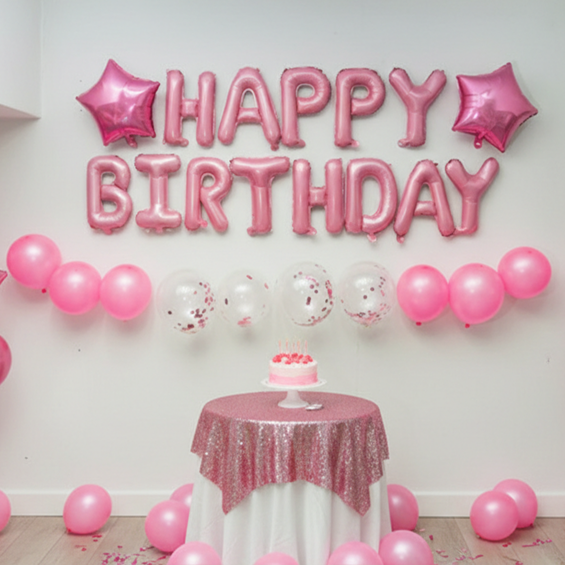 Sequin Balloon Party Decoration Birthday Party Set (Pink) – S008 party X party