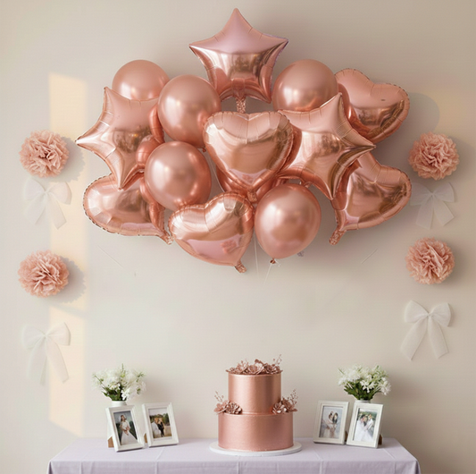 Party Balloon Decoration Set - Star and Heart Balloon Decoration Pack S024 party X party