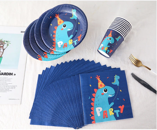 Blue Dinosaur Birthday-themed party for Kids - S029 party X party