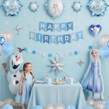 Frozen Birthday Balloon Decoration Flag Set S120