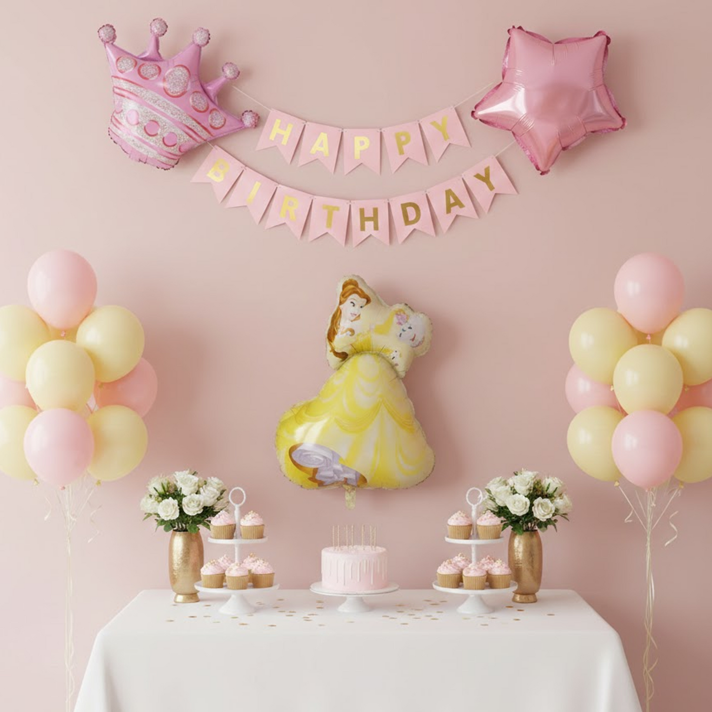 Princess Birthday Balloon Decoration Set - Flag Set -S124