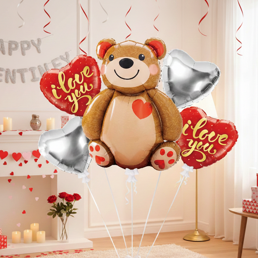 Bear Cub Heart Solar Balloon Set – S139 party X party
