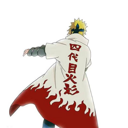 Naruto Fourth Hokage Flame Cloak – Minato Namikaze White Coat Cosplay Costume N001 party X party