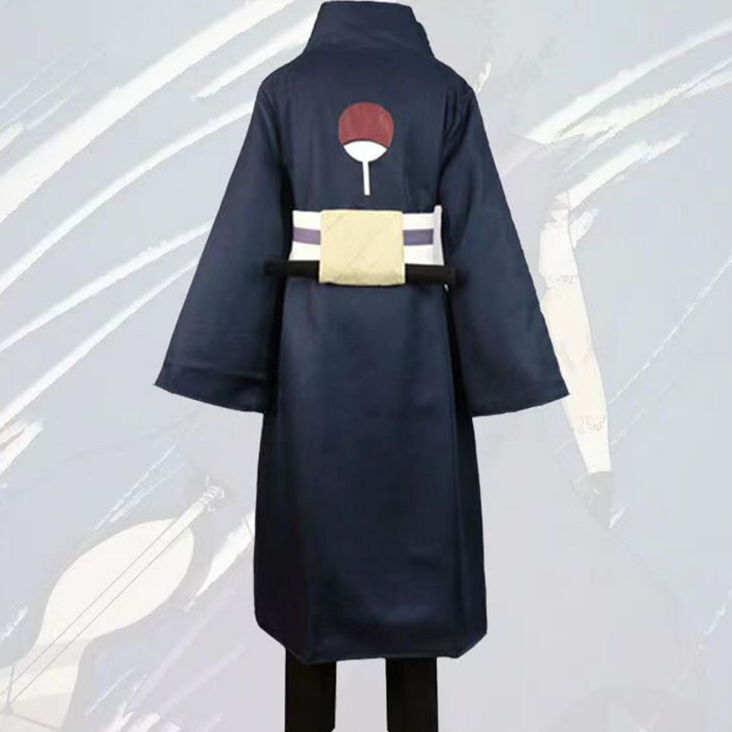 Naruto Obito Uchiha White Mask Cosplay – Akatsuki Cloak Outfit Anime Cosplay Costume Set N008 party X party