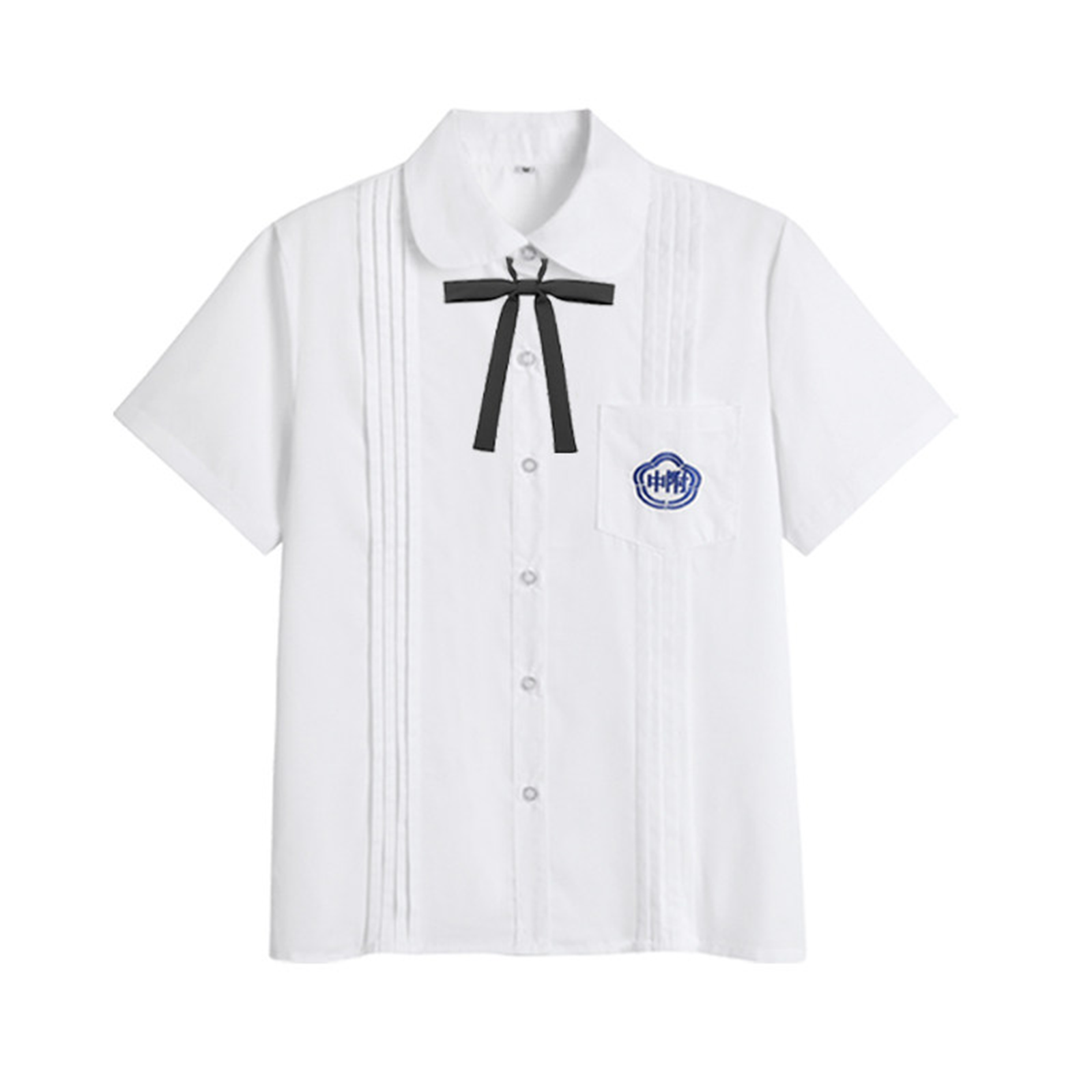 High School Graduation Uniform Shirt - Women's White JK Academy Style Summer Class Shirt (C003) party X party
