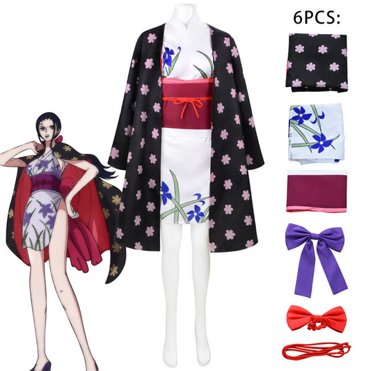 One Piece Onigashima Arc – Nico Robin Kimono Cosplay Costume Anime Merchandise Outfit 0012 party X party