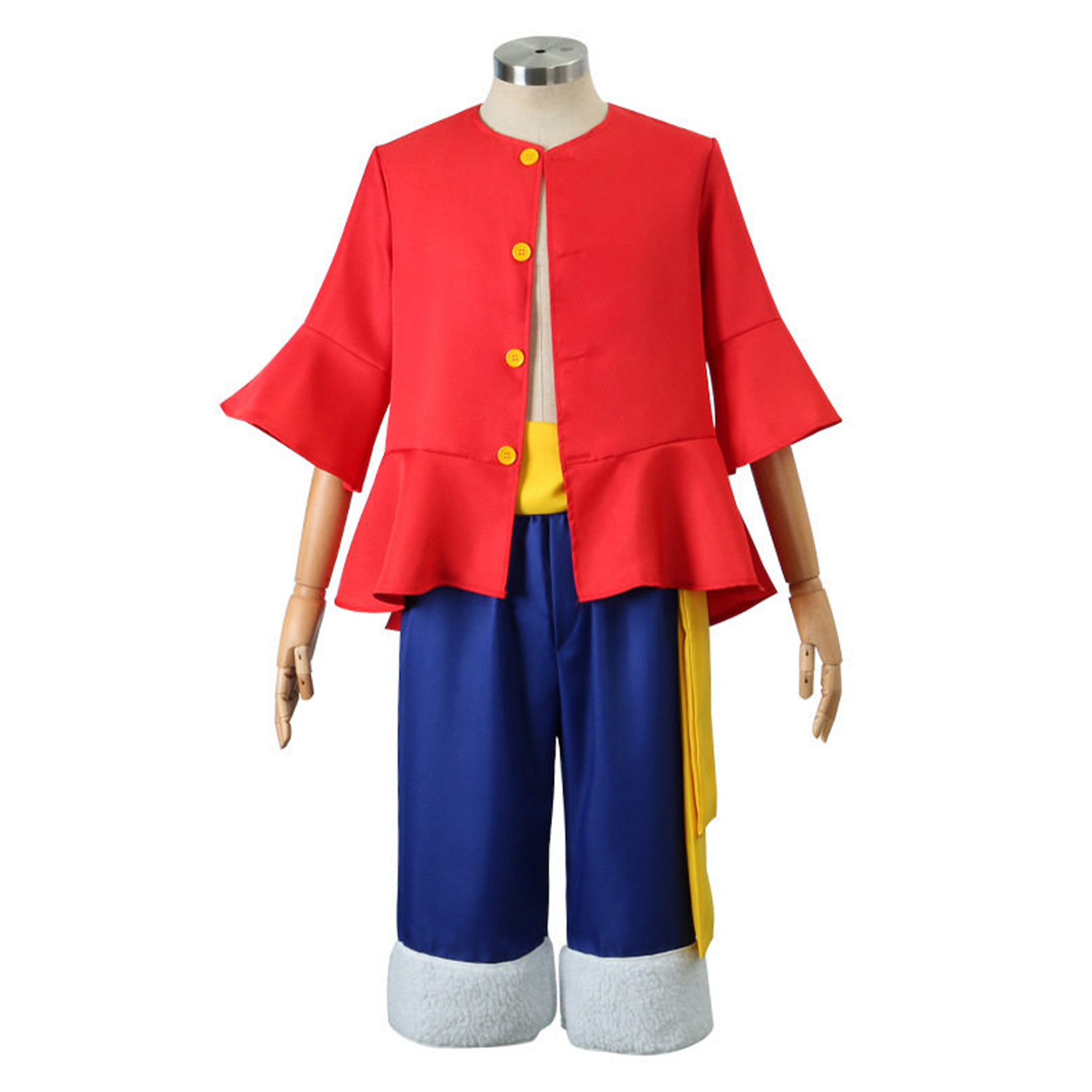 One Piece – Monkey D. Luffy Sabaody Archipelago Two Years Later Straw Hat Cosplay Anime Main Character Costume 0002 party X party