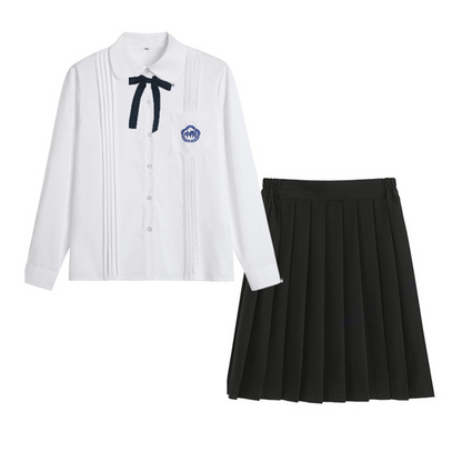 High School Graduation Uniform Shirt - Women's White JK Academy Style Summer Class Shirt (C003) party X party