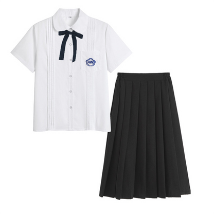 High School Graduation Uniform Shirt - Women's White JK Academy Style Summer Class Shirt (C003) party X party