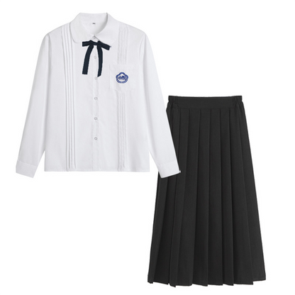 High School Graduation Uniform Shirt - Women's White JK Academy Style Summer Class Shirt (C003) party X party