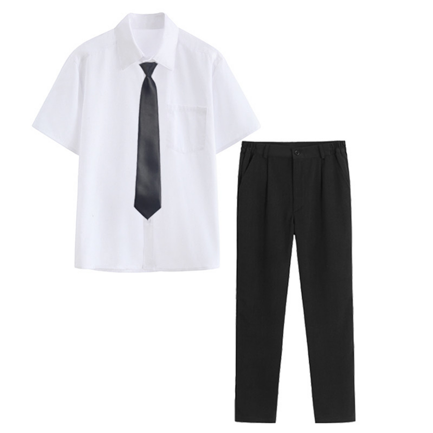 High School Graduation Uniform Shirt - Women's White JK Academy Style Summer Class Shirt (C003) party X party