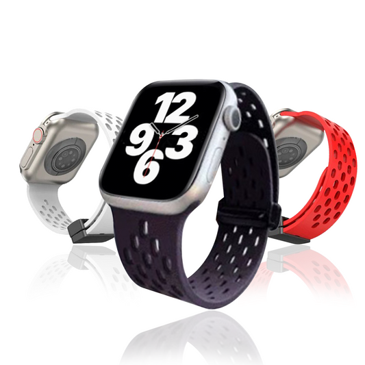 Suitable for Apple Watch Apple Watch S8 Universal Strap Hole Magnetic Silicone Apple Strap – SW-05 party X party