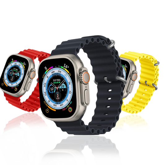 Applicable to Apple Watch iwatch56789SE Ocean S9 Double Buckle Ultra2 Silicone Watch – SW-07 party X party