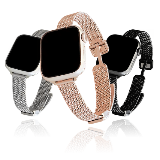 Apple Watch Stainless Steel Wheat Chain Magnetic Band – Women’s Strap SW-13 party X party