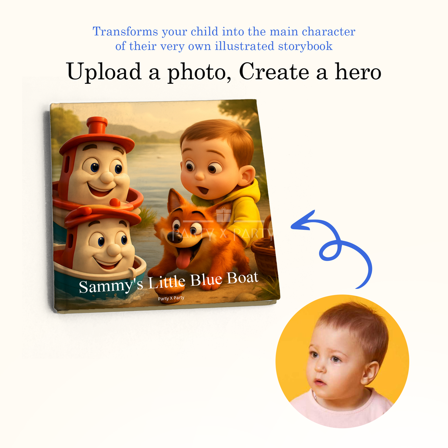 Sammy's Little Boat Customized Book party X party