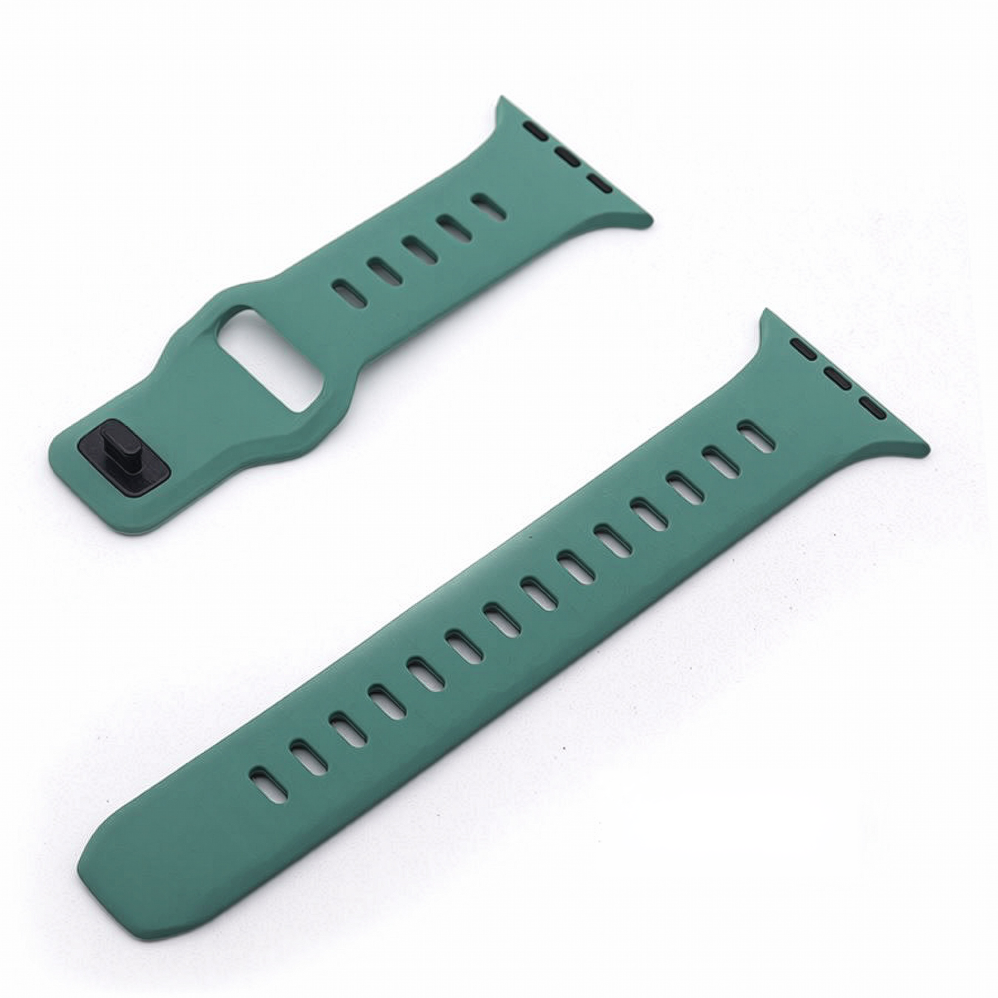Suitable for Apple watch strap iwatch9 square buckle solid color silicone strap Apple watch strap ultra2 – SW-04 party X party