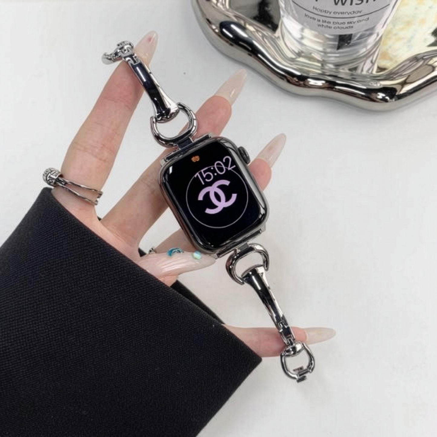 Apple Watch Horseshoe Buckle Metal Strap – Bracelet Style SW-31 party X party