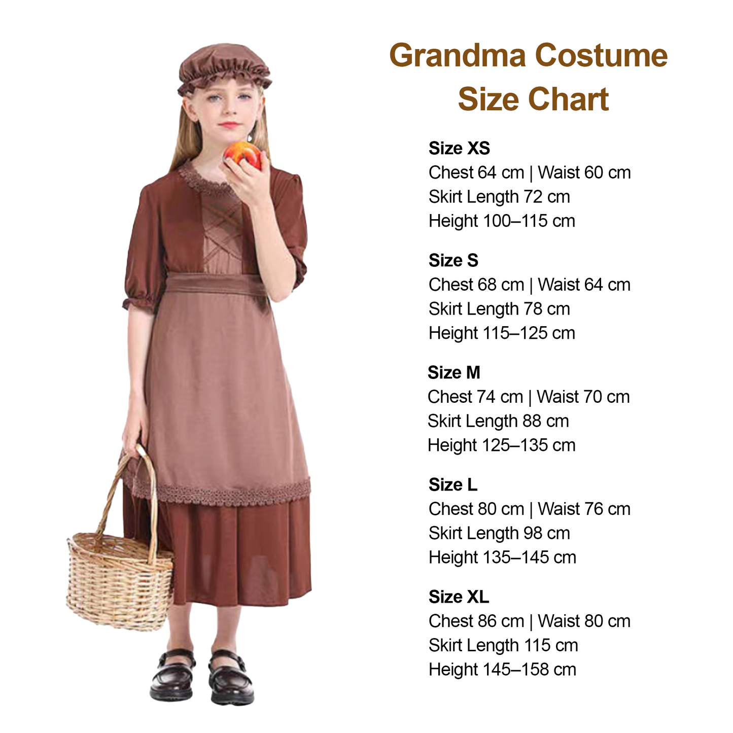 Halloween Kids Costume Grandpa Grandma Elderly Outfit Performance party X party