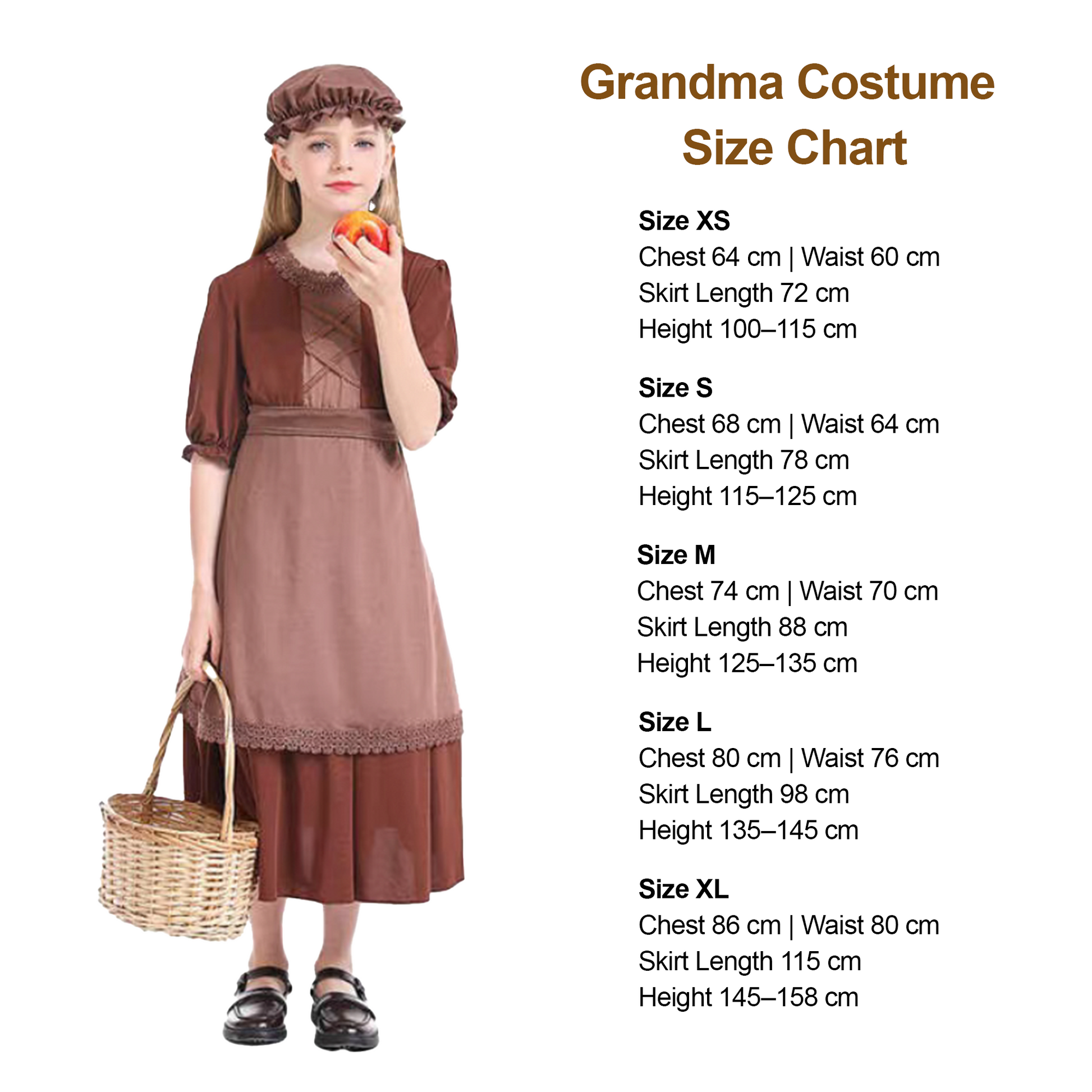Halloween Kids Costume Grandpa Grandma Elderly Outfit Performance party X party