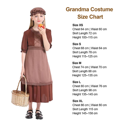 Halloween Kids Costume Grandpa Grandma Elderly Outfit Performance party X party