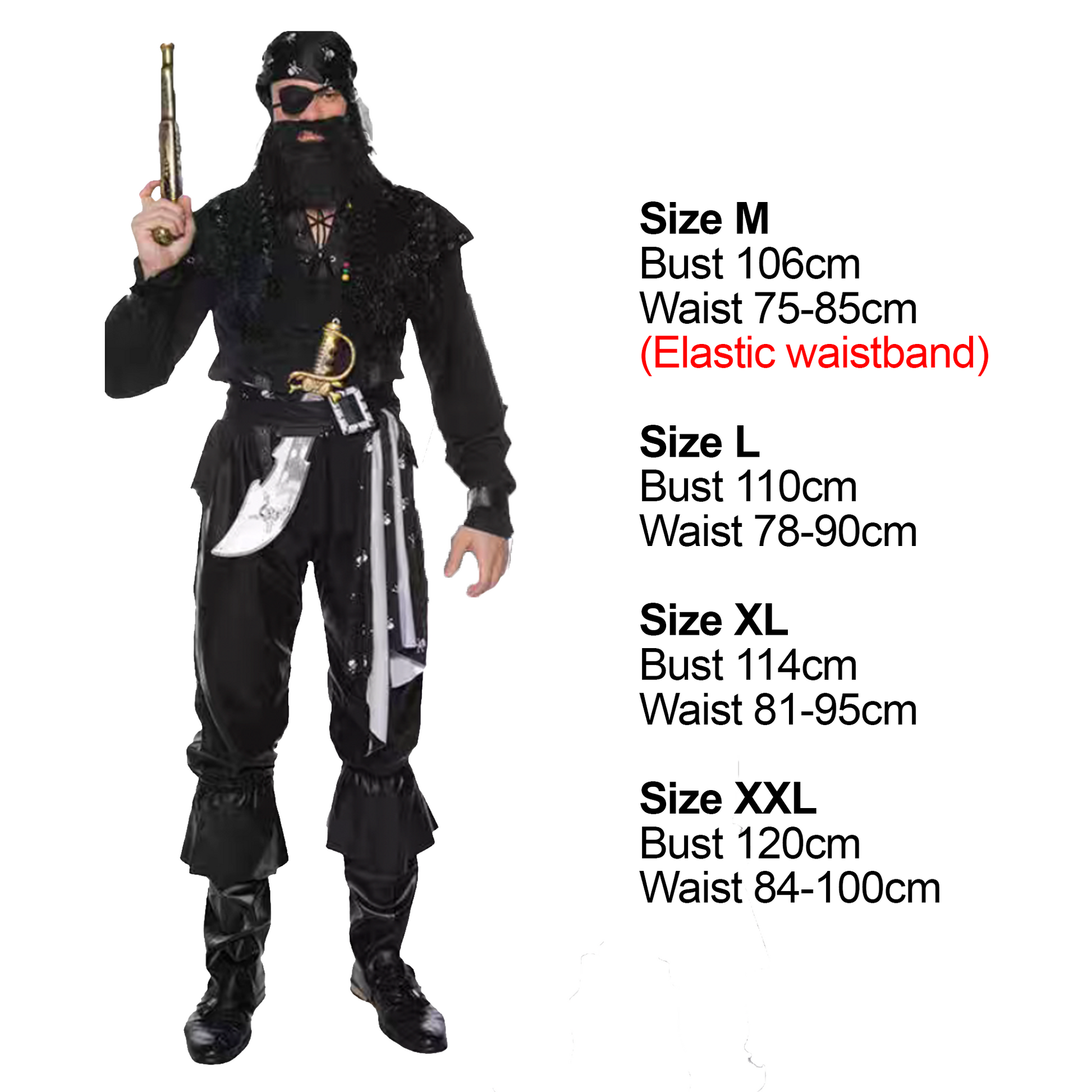 Pirate King: Cosplay Pirate Costume Pirates of the Caribbean Jack Sparrow Outfit party X party