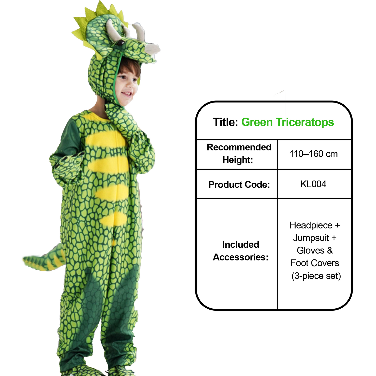 Halloween Dinosaur Costume – T-Rex, Pterosaur, Triceratops Performance Outfit party X party