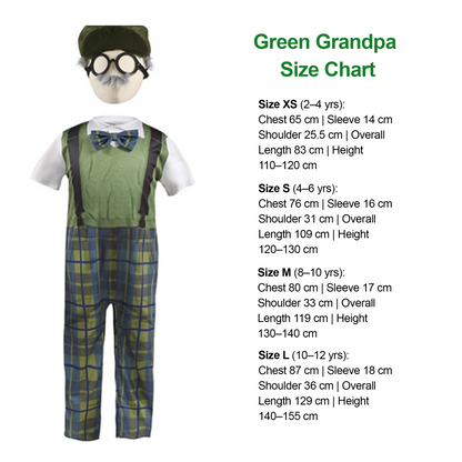 Halloween Kids Costume Grandpa Grandma Elderly Outfit Performance party X party