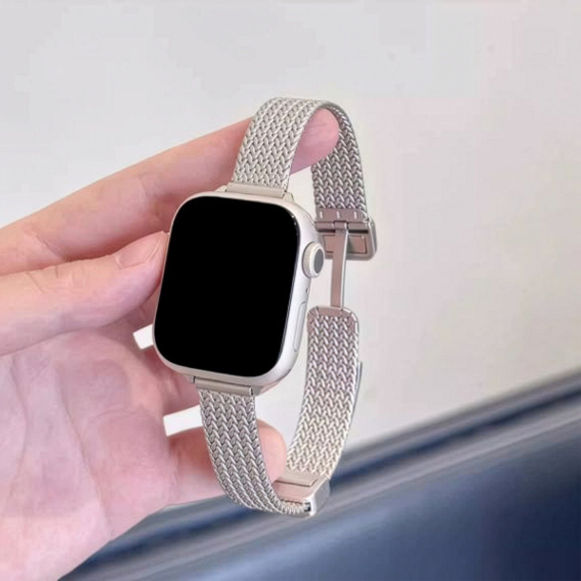 Apple Watch Stainless Steel Wheat Chain Magnetic Band – Women’s Strap SW-13 party X party