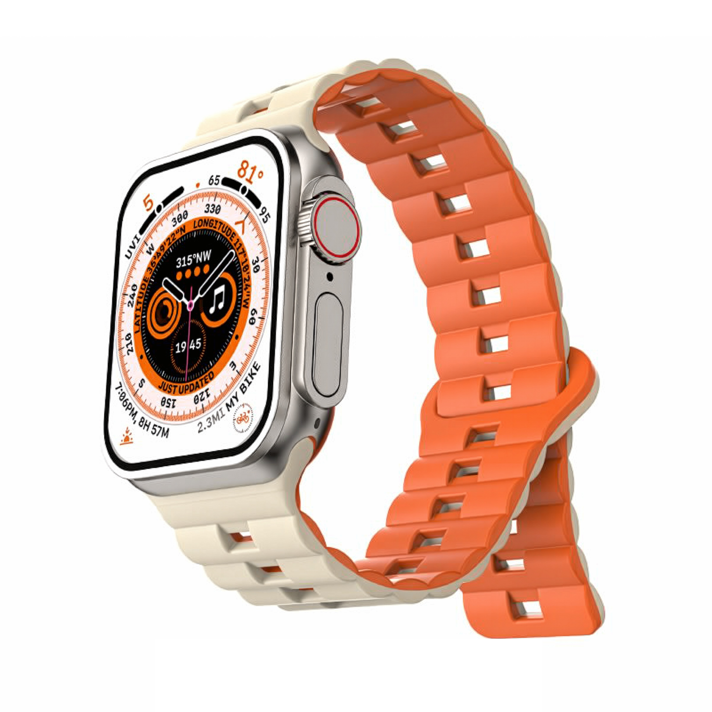 Applicable Apple watch strap Apple watch magnetic double color loop silicone iwatch 1-9 generationSE watch strap – SW-02 party X party