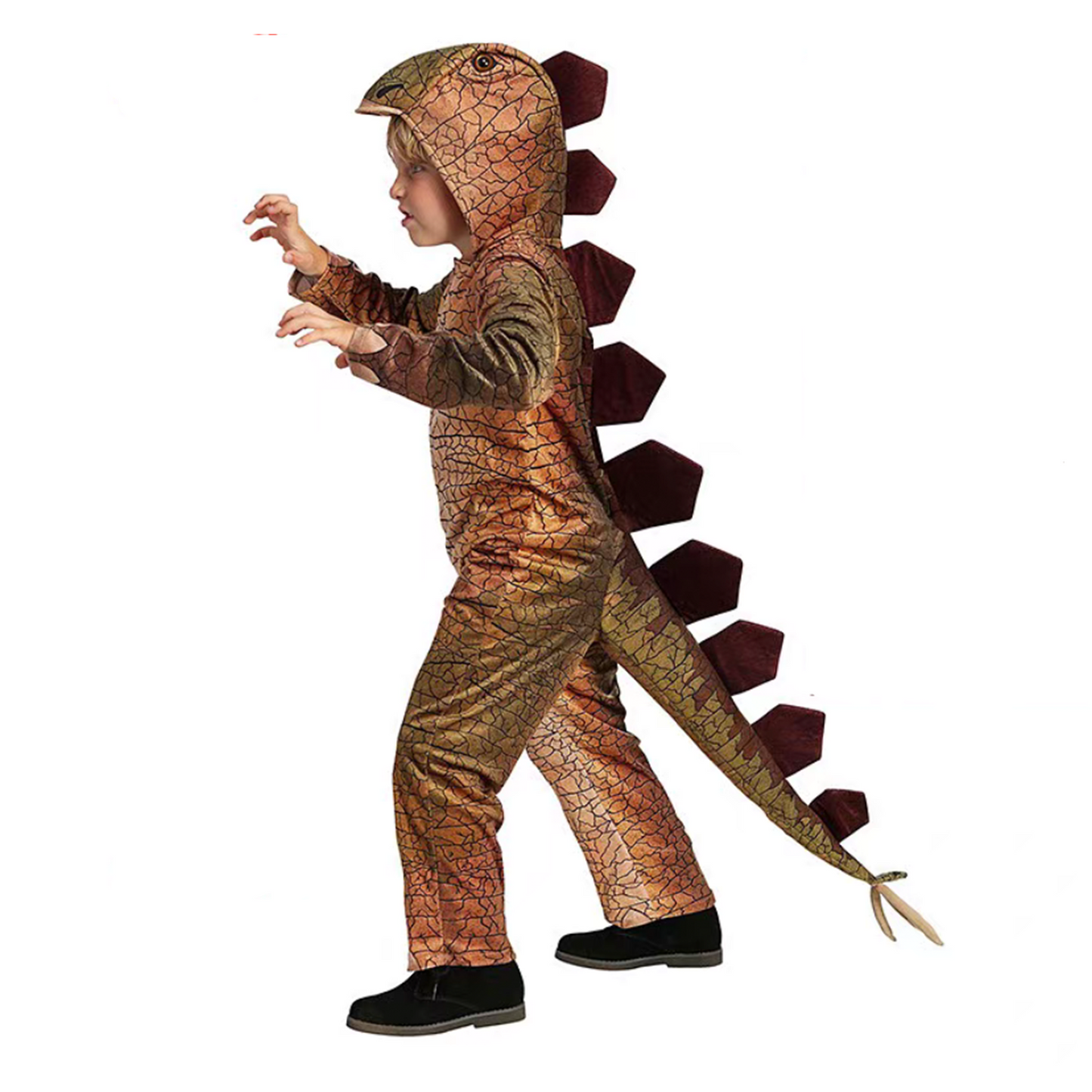 Dinosaur Costume Jumpsuit for Halloween Ambiance/Props, featuring T-Rex, Stegosaurus, and Triceratops styles. party X party